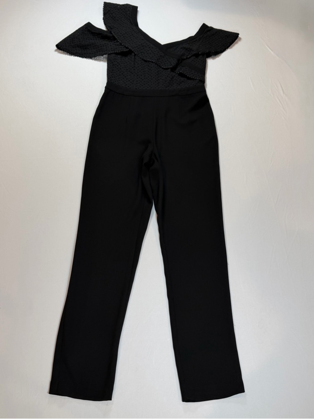 Giani Bernini Black Off-Shoulder Textured Bodice‎ Jumpsuit Small NEW WITHOUT TAG